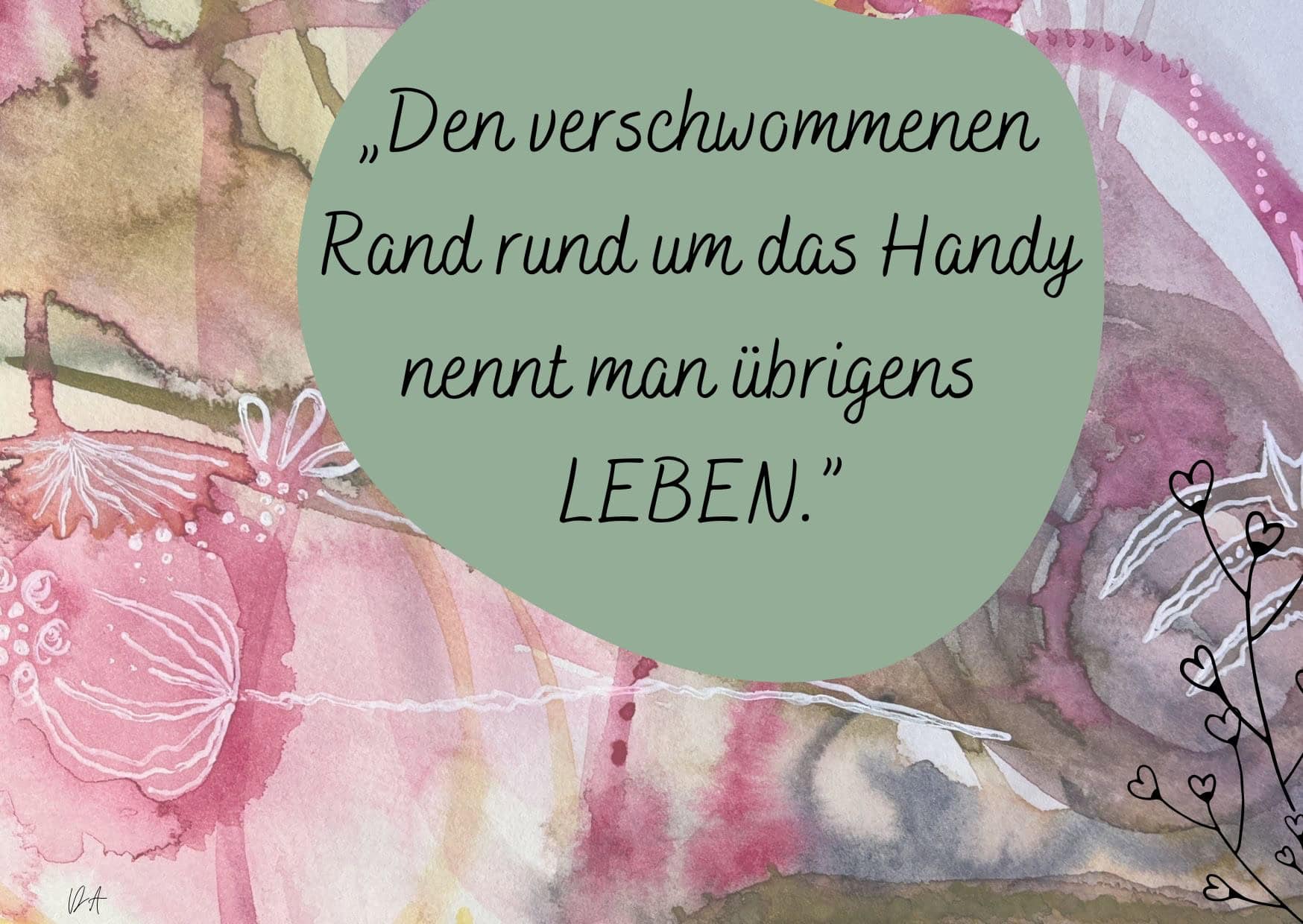 Den verschwommenen Rand um das Handy nennt man Leben